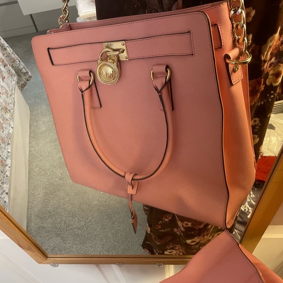 Michael Kors Hamilton large tote bag (Peach pink) - Picture 5 of 11